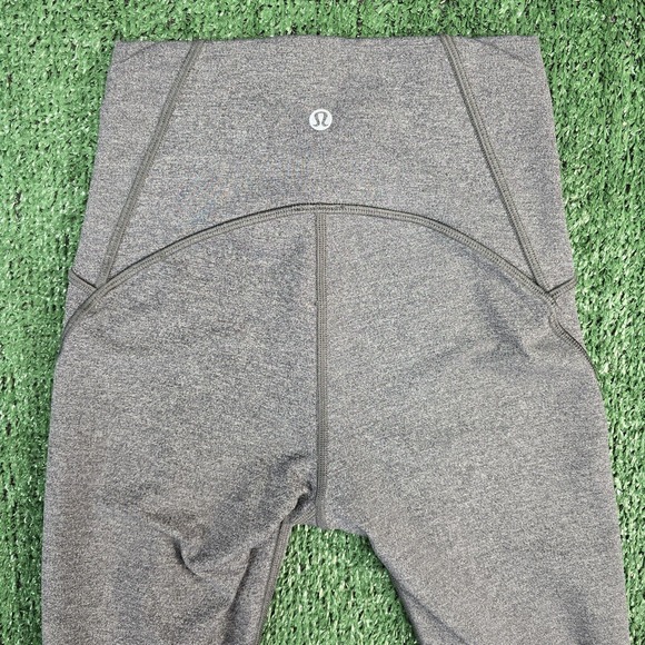 Lululemon Wunder Under Hi Rise Tight 28 Inch Leggings Heathered Black Size 2 - Picture 6 of 12